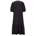 thumbnail image 6 of fatyb Women's Summer Dress Button down V Neck Long Shirt Dresses Short Sleeve Casual A-Line Dresses, 6 of 6