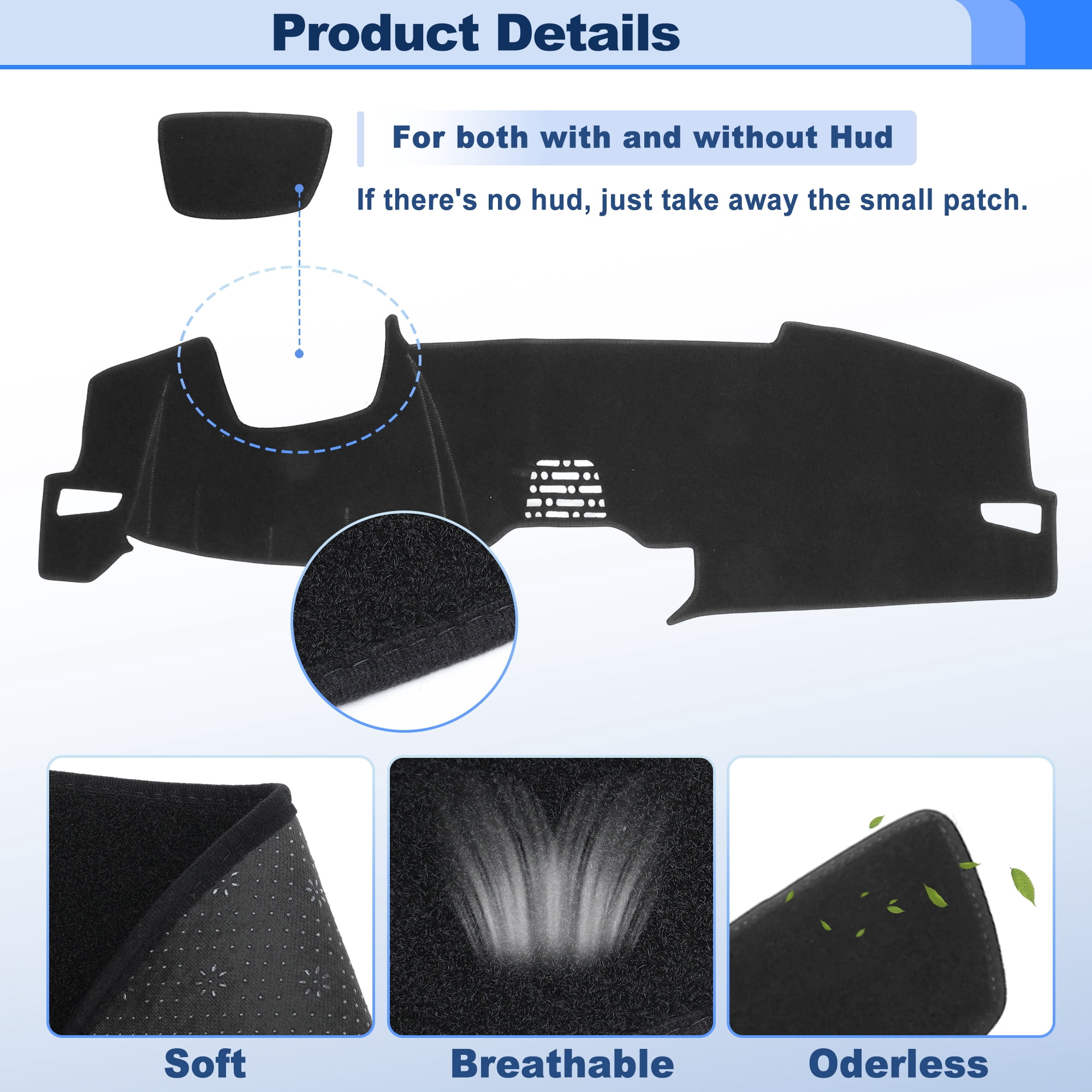 Unique Bargains Dashboard Mat Non-Slip Protector for Honda Accord 2023-2026