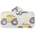 thumbnail image 5 of Yayeee Kids Hooded Towels Toddler Soft Absorbent Beach Bathing Wrap 50" x 23.5", Trucks Pattern, 5 of 5