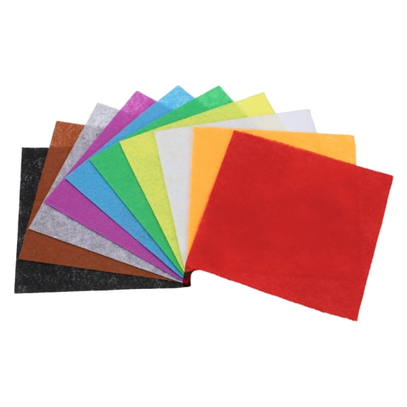 Uxcell Felt Fabric Sheets, 5.9" x 5.9" Assorted Colors Stiff Felt Sheets Squares Nonwoven Patchwork for Crafts DIY Sewing Projects Decoration (10 Color, Pack of 10)