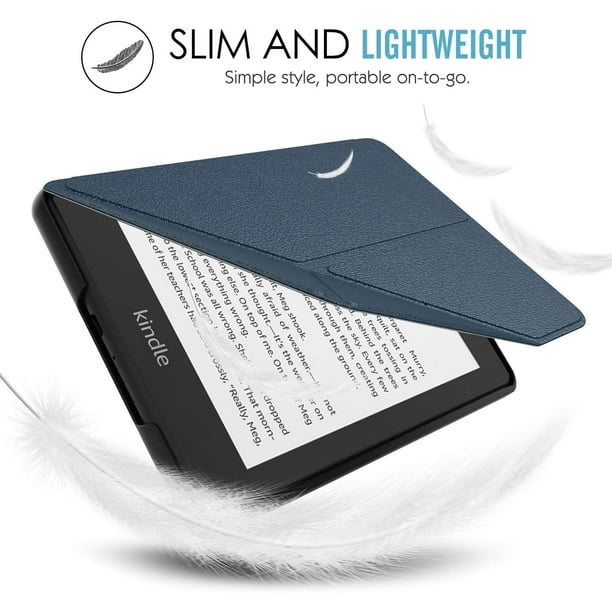 Étui compatible avec Kindle Paperwhite (10e génération, versions 2018),  coque fine origami debout avec réveil/veille automatique pour liseuse   Kindle Paperwhite - Indigo 