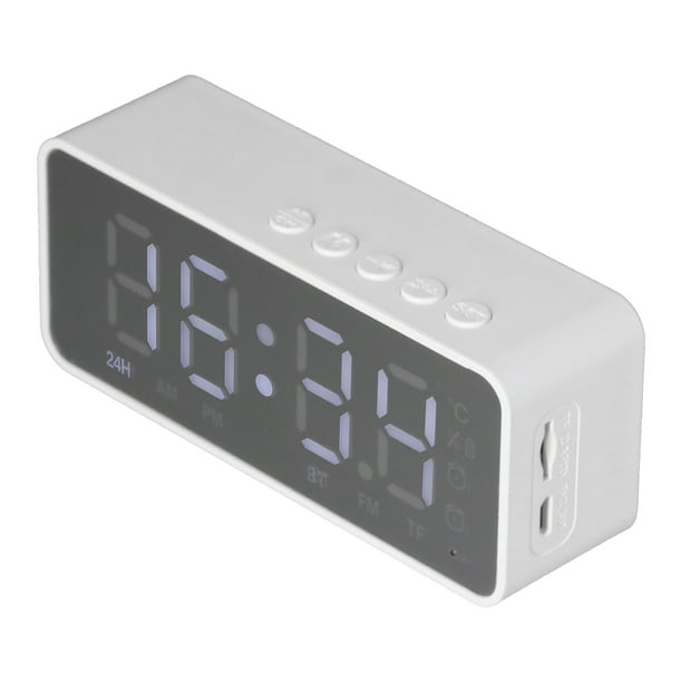 Altavoz Despertador Multifuncional, Compatible Con Formato Mp3 Altavoz Portátil Multifuncional Reloj Despertador Recargable Radio 5.0 Para Dormitorio Para Oficina