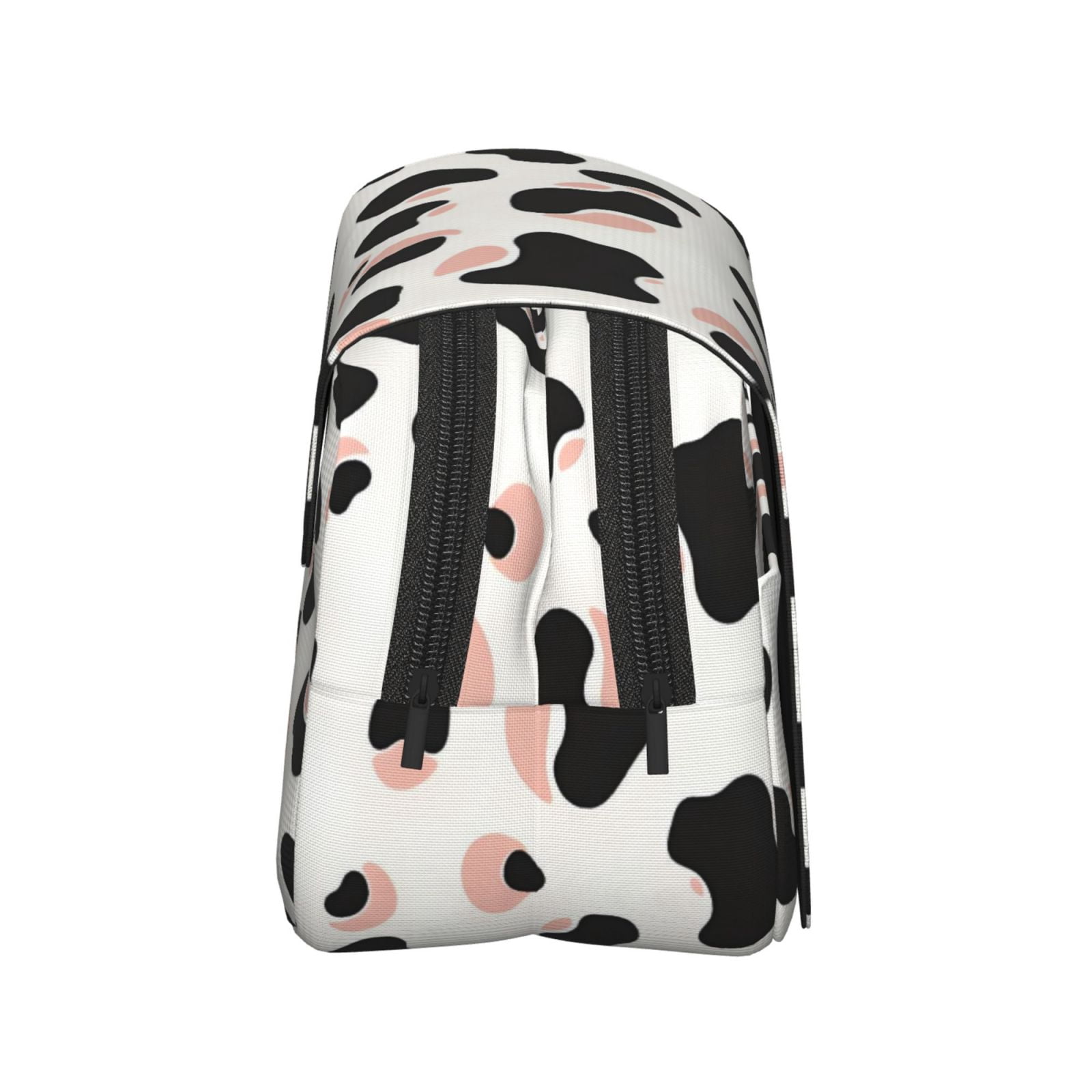 Large-Capacity Flip-Top Double-Layer Pencil Case, Multi-Functional Pocket Pen Case, Durable Stationery Organizer Simple Cow Print Pattern White Background, Pink And White_2