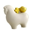 thumbnail image 2 of Figura de caballo de la riqueza, estatua de caballo de la riqueza hecha a mano para negocios, hogar, escritorio, Blanco, 2 of 8