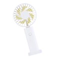 thumbnail image 3 of Mini ventilador portátil de mano, elegante, compacto, con 3 velocidades, USB, para escritorio, personal, pequeño, para oficina, viajes, para niñas y mujeres. Blanco, 3 of 9
