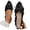 Black, variant on Women Casual Shoes Bow Decor Lace Mesh Pointed Toe Wide Fit Flat Shoes Breathable Daily Footwear ,Us Size:9