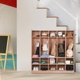 thumbnail image 7 of M optimized 5-Section Classroom Coat Locker, 20 Cubbies for Classrooms, Daycare Cubby with 4 Casters, 5 Hooks and 2 Storage Boxes, for Home, School, Kindergarten, 7 of 7