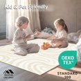thumbnail image 4 of ODIKA 2'x3' Machine Washable Non-Slip Area Rug, Woolly Cloud Spiral Swirl Decorative Accent High Traffic Rug, Beige, 615777, 4 of 5