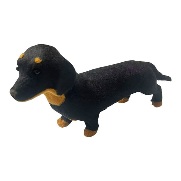 Dachshund Dog Plush Stuffed Animal, Realistic Soft Companion Plush Dog