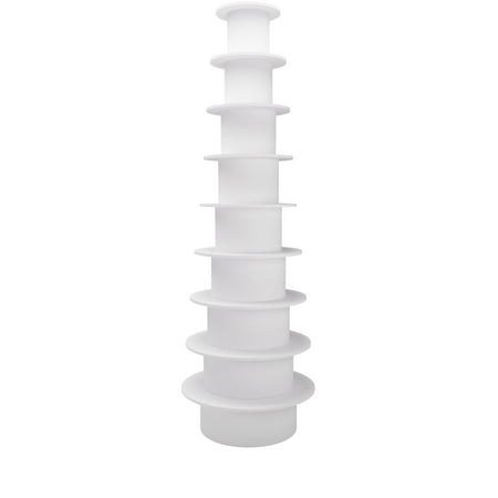 10-Tier Wedding Cake Stand Cupcake Tower Tree Dallas Polystyrene Foam Towers Plastic Laminated Dessert Stands Pastry Serving Platter Food Display Stand for Large Event (Round (Best Food Delivery App Dallas)