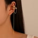 thumbnail image 1 of Pendientes para mujer, regalos para mujer, pendientes largos con borlas y diamantes, pendientes multicapa en forma de C sin agujeros., 1 of 5
