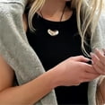 thumbnail image 4 of Elegant Alloy Leather Cord Necklace Sturdy Pendant with Swirls Accent Versatile Jewelry Accessory for Modern Looks, 4 of 8
