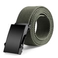 thumbnail image 1 of Huyghdfb Men Canvas Fabric Military Waistband with Metal Roller Buckle Webbing Belt, 1 of 2