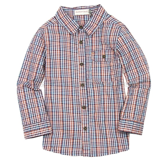 Chemise à carreaux Deux par Deux pour garçons Play It Like Crockett, tailles 4-12 - 4