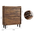 thumbnail image 4 of EDTara Armoire à Chaussures en Bois Rabattable, Organisateur de Rangement à Étagère Réglable avec Design Caché pour Entrée Ou Couloir, 4 of 7