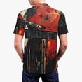 thumbnail image 6 of Salouo Abstract Skull Guitar Art for Men's Short Sleeve Polo Shirts,Polo Shirts for Men Performance Short Sleeve Golf Shirt Athletic Casual Collared T-Shirt-Large, 6 of 8