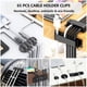 thumbnail image 2 of DRIVUU Kit organizador de gestión de cables de 311 piezas, 4 fundas para cables divididas, 53 clips para cables, 12 soportes para clips para cables, 22 bridas para cables, 20 bridas adhesivas para cab, 2 of 8