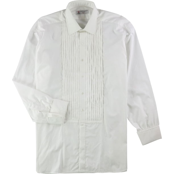 Camisa de vestir formal con Botones y plisado Turnbull & Asser para hombre blanco 18