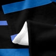 thumbnail image 3 of YST Abstract Rectangle Blanket Throw 50x60, Blue Lines Geometric Throw Blanket, Artistic Reversible Black Fleece Blanket，Minimalist Modern Simple Flannel Blanket For Sofa Bed Couch, 3 of 5