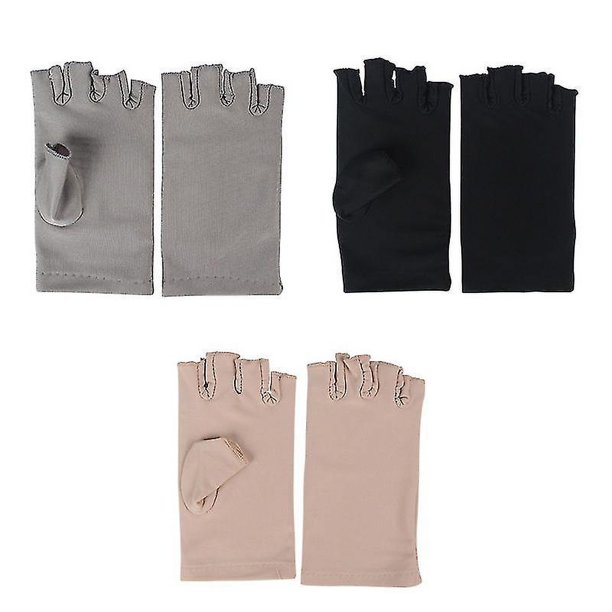 Botao Lámpara de uñas Herramienta Anti-radiación Guantes UV Anti-luz Terapia de luz negra Bloqueo de máquina (3 juegos (6 piezas)