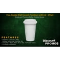thumbnail image 2 of 11 oz. Double Wall Ceramic Tumblers with Lid - 6 Pack - White, 2 of 5