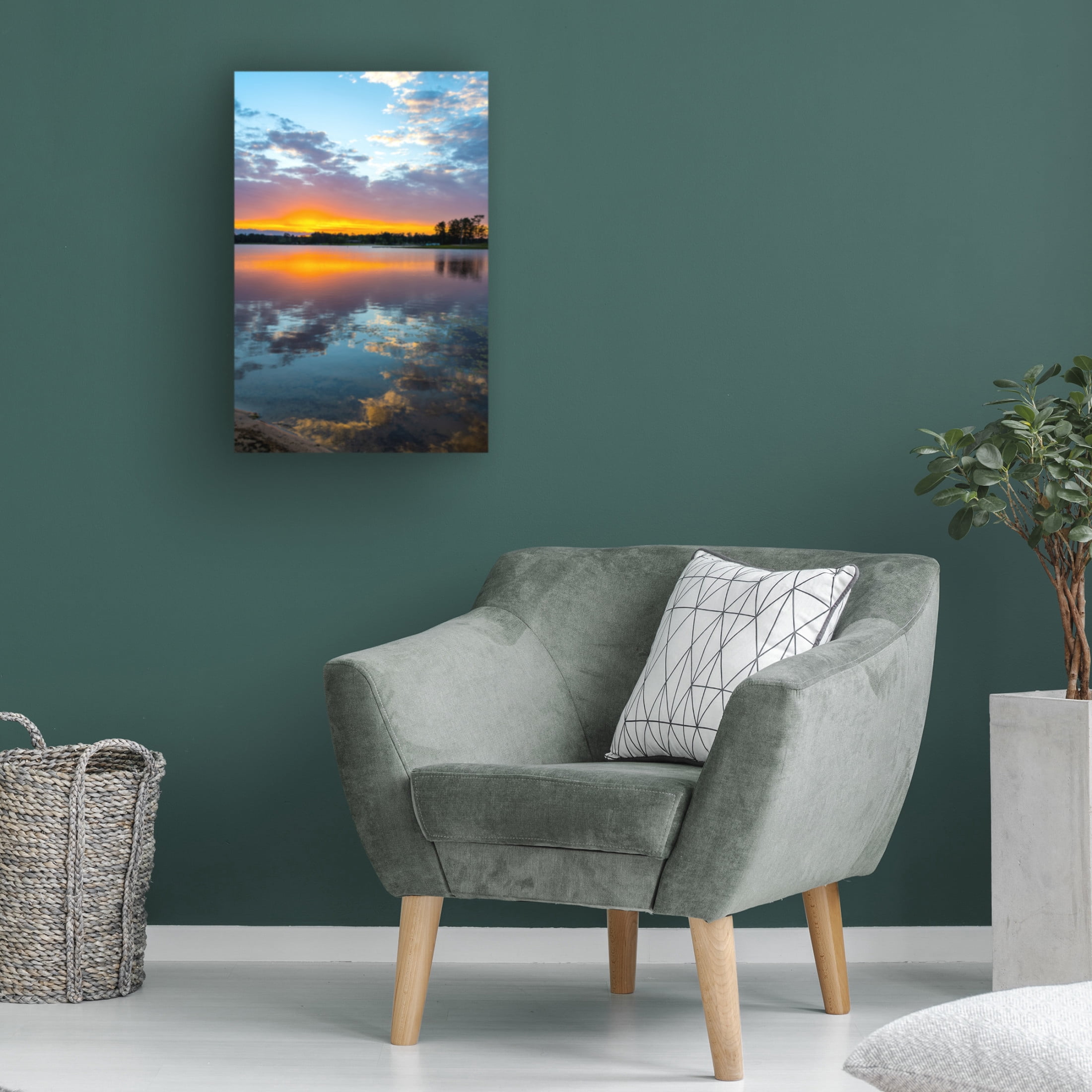 Canvas Wall Art - Robert Michaud 'Sunset Paul B Johnson Sp 2' Wall Art for Living Room, Bedroom, or Office Décor by Trademark Fine Art - 12 x 19 Inches