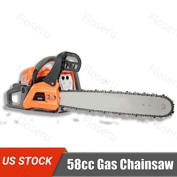 Floseru Gas Chainsaw 20 Inch Bar, 58cc 2-Cycle Gasoline Power Chain Saws, 2KW 2.7HP Power Chain Saw for Outdoor Garden Farm Work