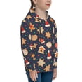 thumbnail image 3 of Picia Holiday Gingerbreads Pattern Youth Hoodie - Warm Pullover Sweatshirt with Kangaroo Pocket, Ideal for Boys and Girls-X-Large, 3 of 6