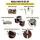 thumbnail image 4 of VEVOR Cocina portátil de Camping para Actividades al Aire Libre, Parabrisas y Organizador de Almacenamiento, Mesa de Cocina Plegable de Aluminio, Ligera, fácil de Instalar, marrón VEVOR Lightweight Aluminum Folding Cook Table, 4 of 9