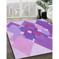 thumbnail image 3 of Ahgly Company Machine Washable Indoor Square Transitional Mauve Purple Area Rugs, 3' Square, 3 of 7