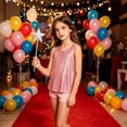 thumbnail image 2 of BOOMNY Toddler Girls Sleeveless Sequins T-Shirts Crew Neck Sparkly Tank Tops for Girl Stage Performance Tops, 2 of 6