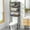 Black1, variant on Over The Toilet Storage Rack, 4-Tier Bathroom Organizer with Adjustable Shelves & Basket, Rust-Resistant Metal Over Toilet Shelf for Small Bathroom Space Saving, White