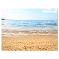 thumbnail image 2 of Blue Seashore with Pebble Stones - Modern Seascape Canvas Artwork, 2 of 3