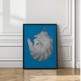 thumbnail image 3 of Silver cat portrait Framed Art Modern Wall Decor, 3 of 15