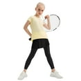 thumbnail image 4 of Girls Athletic Tennis Golf Skirt with Leggings Kids Workout Skirted Leggings Active Dance Yoga Skirt with Pockets 5-12 Years, 4 of 7