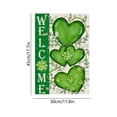 thumbnail image 3 of St. Patrick's Day Garden Flags,Shamrock Rustic Burlap Yard Sign Decorations,Double Sided Green Clovers Welcome Patio Holiday Flag Spring Banners for Outdoor Garden Decor 17.7x11.8inch, 3 of 7