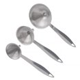 thumbnail image 1 of facefd 3Pcs Stainless Steel Kitchen Funnels Set with Handle for Filling Bottles Spices Ingredients Essential Oil, Silver, 1 of 7