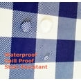 thumbnail image 2 of Tektrum 100% Polyester Waterproof 60 X 102 Inch 60"X102" Rectangular Checker Checkered Tablecloth Table Cover - Spill Proof/Stain Resistant/Wrinkle Free/Heavy Duty - Camping Picnic (Blue and White), 2 of 5