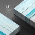 thumbnail image 4 of wall26 Canvas Print Wall Art Tropical Teal Beach Shore Ocean Wave View Nature Wilderness Wood Panels Modern Art Rustic Decorative Zen Landscape Relax/Calm for Living Room, Bedroom, Office - 16"x, 4 of 5
