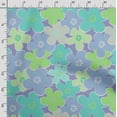 thumbnail image 3 of Soimoi Florals Printed, Cotton Satin Spandex, Sewing Fabric by The Yard 54 Inch Wide, Decorative Fabric for Dresses and Home Accents, Lavender, 3 of 5