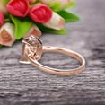 thumbnail image 6 of 7mm Cushion Cut 1.30 Carat Morganite Engagement Ring Wedding Ring Promise Ring 10k Rose Gold Solitaire Anniversary Ring, 6 of 6