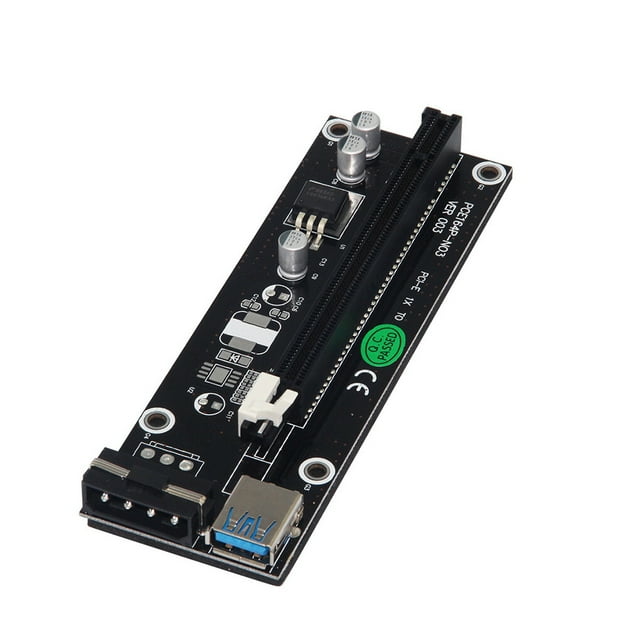 relayinert PCI -E Riser Board 1x to 16x Adapter Card PCI -E Graphic Card Riser Card with 4pin Power Socket PCI -E Riser Board for Black 60CM 1Set