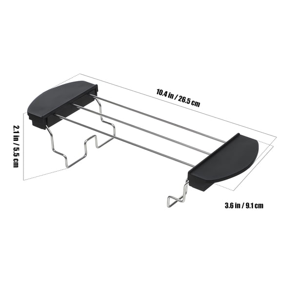 SEWOART 1Pc Kitchen Toast Rack Stainless Steel Toaster Holder Black