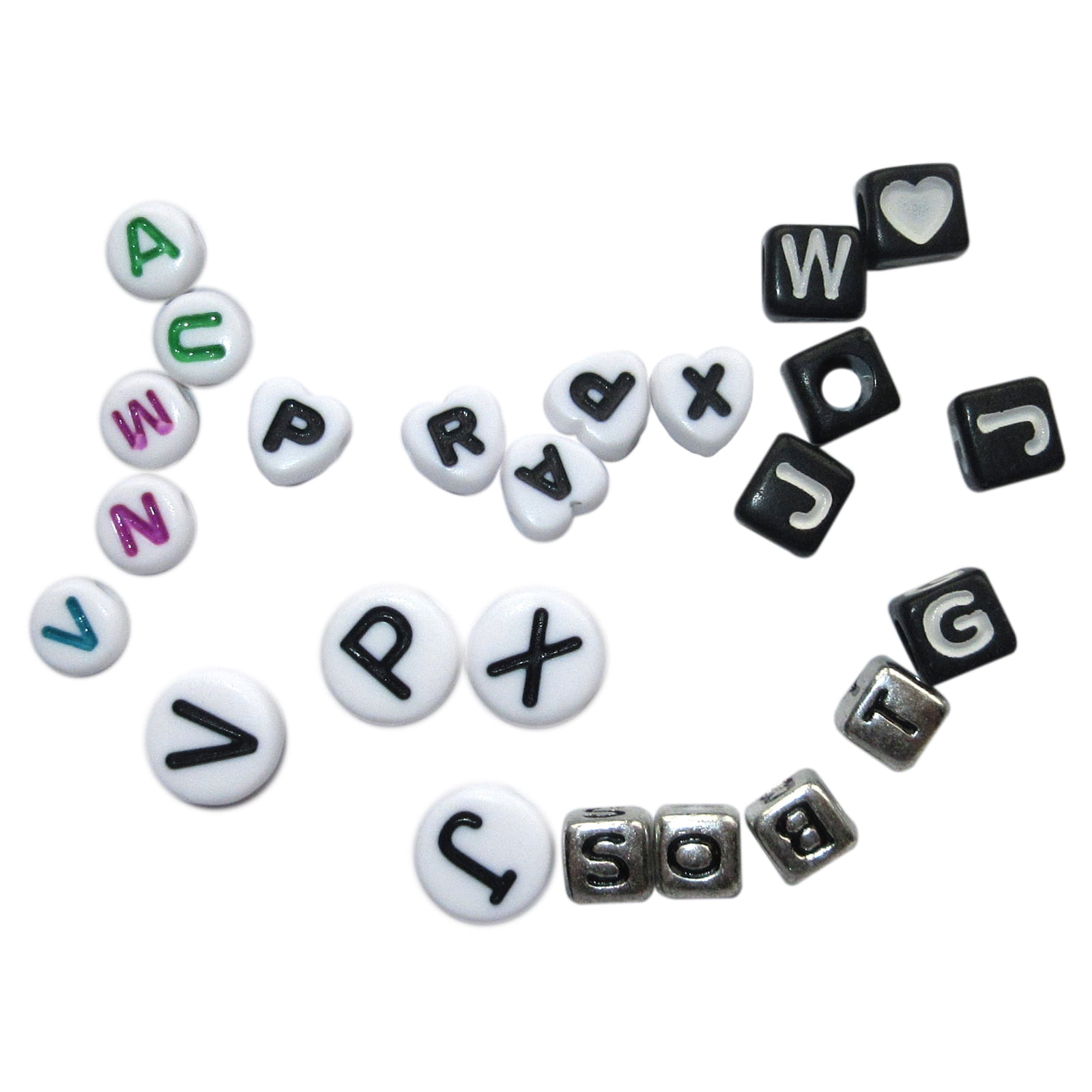 Alphabet Assorted Bead Box by Creatology - Plastic Beads for Making Jewelry - Charms - Key Chains - Friendship Bracelets - and Arts & Crafts - 1 Pack