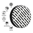 thumbnail image 5 of ZNDUO Black Line Stripes Pattern Spare Tire Cover, Universal Spare Tire Wheel Covers 14 inch, 5 of 8