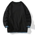 thumbnail image 3 of Mens Big and Tall Sweatshirt, Long Sleeve Pullover for Men Fall Fashion Loose Fit Solid Color Crewneck Sweatshirts S-3XL, 3 of 4