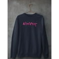 thumbnail image 3 of Mummy. Pink Lettering Sweatshirt Women -Image by Shutterstock, Female 4X-Large, 3 of 4