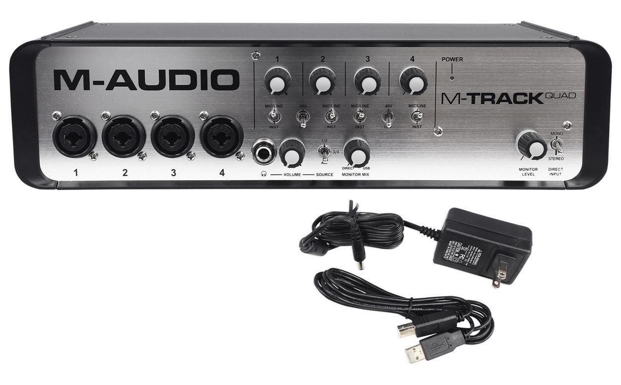 MAudio MTrack Quad 4 Channel Audio Plus USB MIDI Interface Walmart