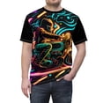 thumbnail image 5 of 1970's Retro Neon Classic Motorcycle: (S-3XL), 5 of 7