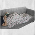 thumbnail image 6 of Flamingo Soft Flannel Fleece Throw Blanket, Watercolor Art Flamingos with Flower Motifs Coconut Tree Leaves Triangles, Cozy Plush for Indoor and Outdoor Use, 60" x 80", Black Pink Cream, by Ambesonne, 6 of 6